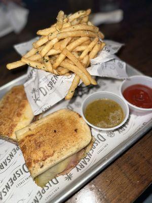 Cuban with truffle fries