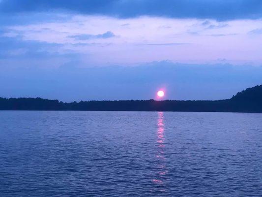 Sunset on the Wisconsin River, view from Holiday Shores