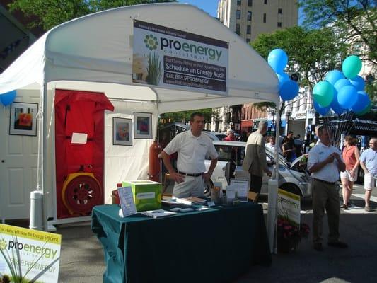 Pro Energy Consultants booth at the Ann Arbor Green fair.