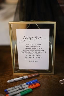 Guest book signage