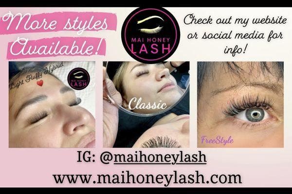 At MAI HONEY LASH We understand that lashes is not a one size fit all; therefore, we will tailor to each individual clients desired outcome.