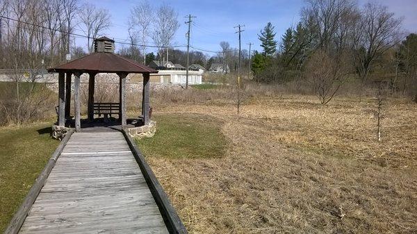 gazebo at the end of the boardwalk