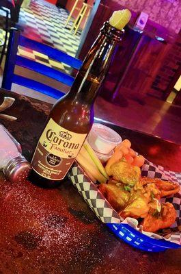 Hot wings and a unique Mexican lager!