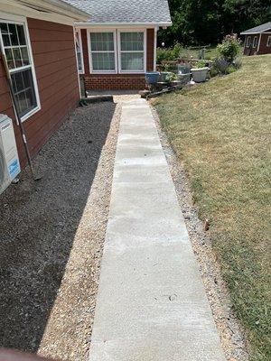 Concrete walkway