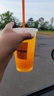 Dunkin refresher, mango pineapple.