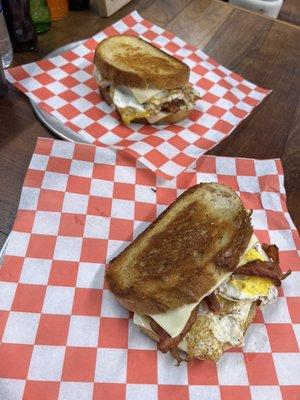 Bacon, egg, and cheese sandwiches