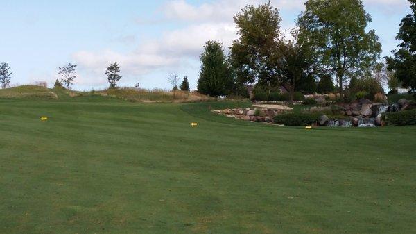 Approaching the #9 green