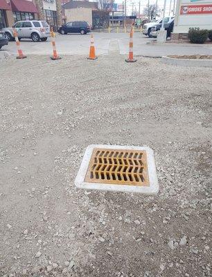 Very nice commercial install of a catch basin before paving.