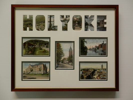 This frame has vintage post cards but could be made with photos also with your city or town