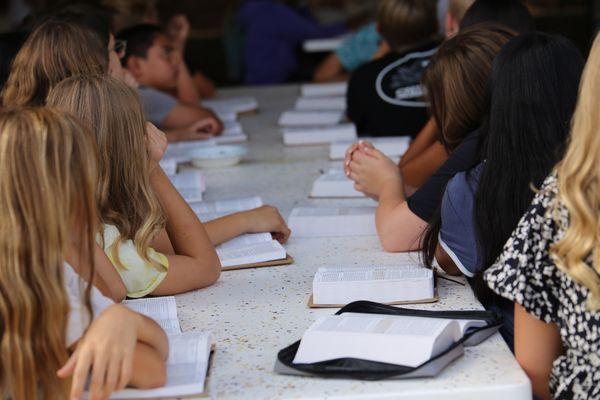 Students at Woodcrest Christian School