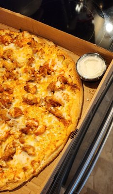 Got buffalo chicken pizza for lunch on Friday!  yummy