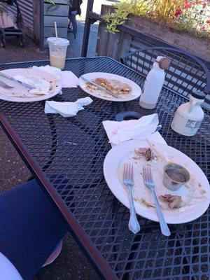 Empty plates equal success.  The short stack was a little much for our kiddo (size of them are great)!