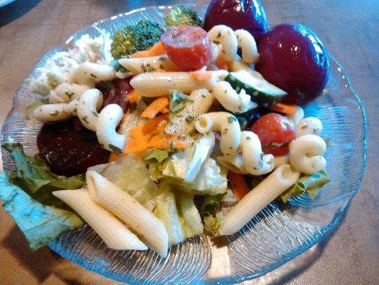 Salad bar is always a good choice.