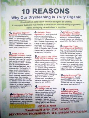 Why our dry cleaners is truly organic