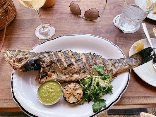 Grilled Whole Branzino (amazing)