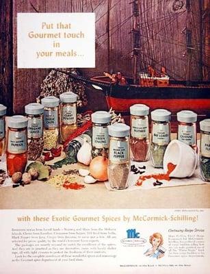 1961 McCormick spice ad