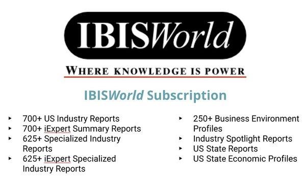 We have the deepest IBISWorld subscription available.