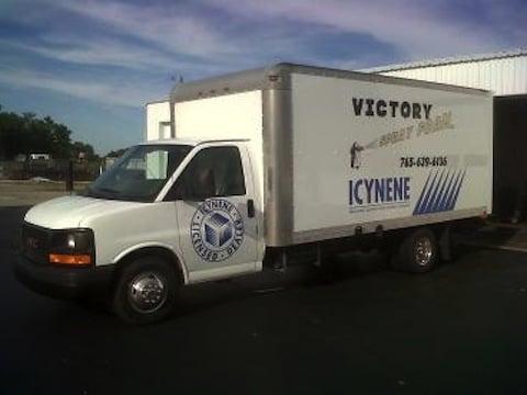 Look for the Victory truck.