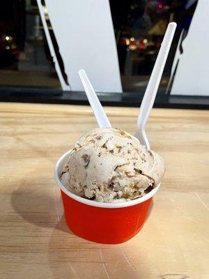 2 scoops- malted toffee crunch on top