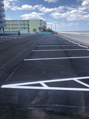 Commercial Parking. ADA Access. Striping.