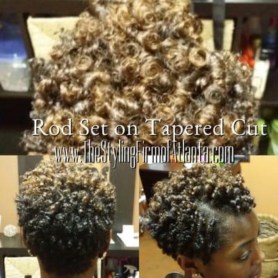 ROD SET ON TAPERED NATURAL HAIR