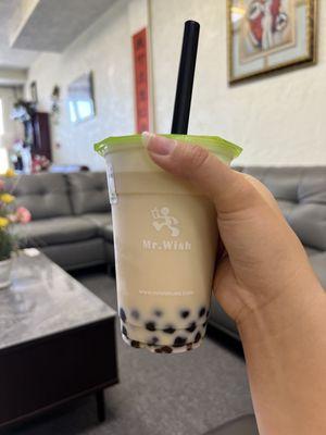 Green Milk Tea with Bubbles