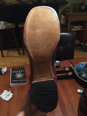 Resoled cowboy boots