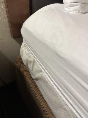 Poorly fitted bed sheet