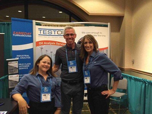 The TestOil tradeshow team always has a great time!