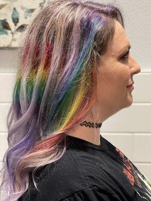 Rainbow hair