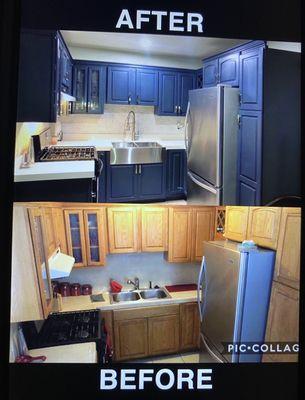 Before and after from a Kitchen