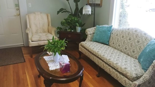 Our cozy, welcoming waiting room.