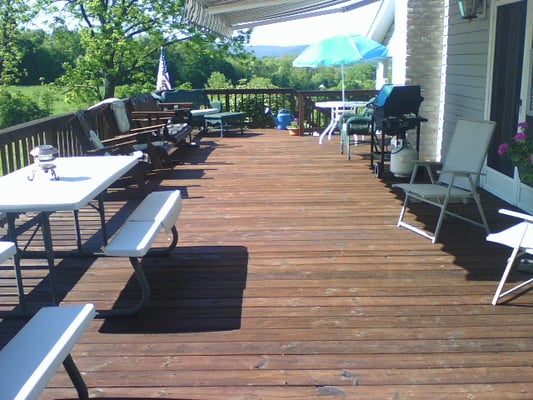 Deck cleaned and sealed