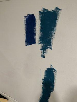 Three samples of blue I didn't "love"