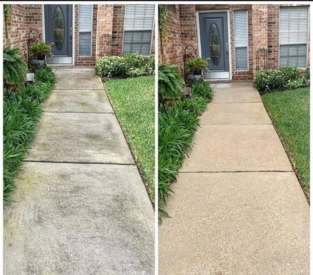 Before and After Front Walkway