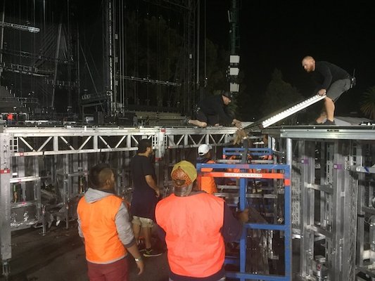 Tear down to load truss and equipment onto Time Critical Air Freight International Charter.  Great work team!