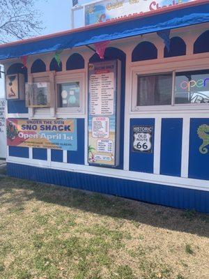 Under the sun I Sno Shack were you could get Delicious shaved ice