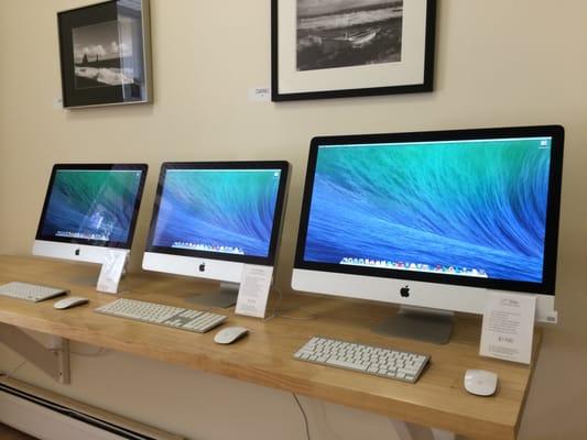 We stock a full lineup of new and refurbished iMacs