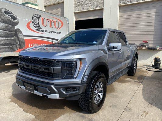 Raptor getting its regular maintenance wash to maintain it's natural beauty