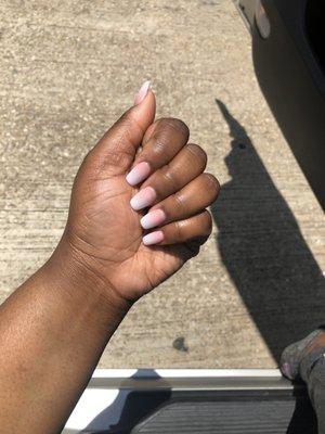 Ombré acrylic nails