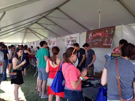 Happy folks at the main beer tent!