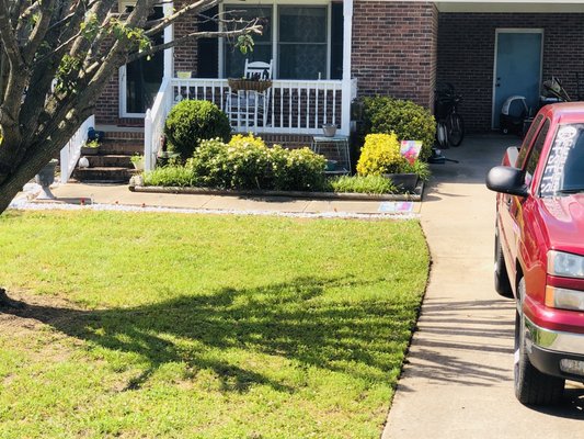 Edged the driveway