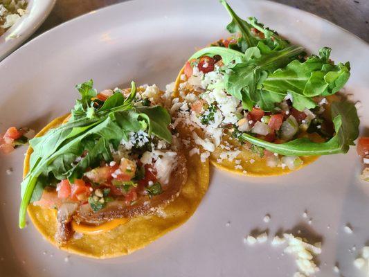 Pork belly mini tostadas