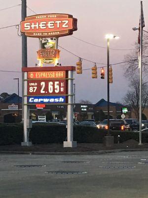 I don't know what to call this thing but yeah, this thing. A view from the gas pump where this thing is visible by the intersection.