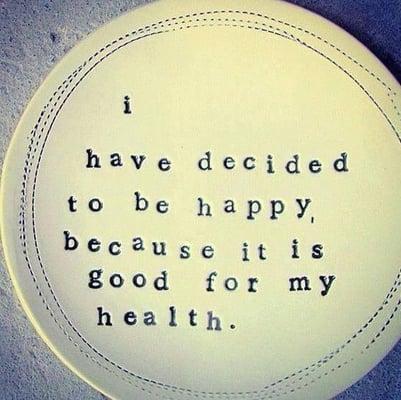 Health and happiness go together.