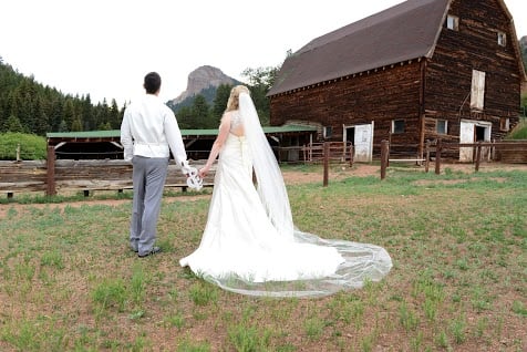 Iconic mountain setting at Lower Lake Ranch for our June wedding. Photo by Custom Creations