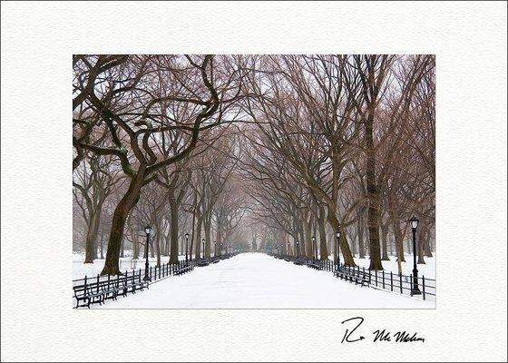 Central Park Poet's Walk New York City Christmas Card by Robert McMahan