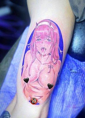 Custom Hentai Zero 2 tattoo at her finest!