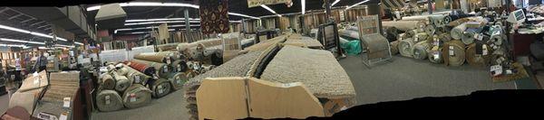 Enormous showroom of rugs and broadloom.