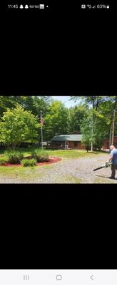 (2) photo of house after clean up of leaf job